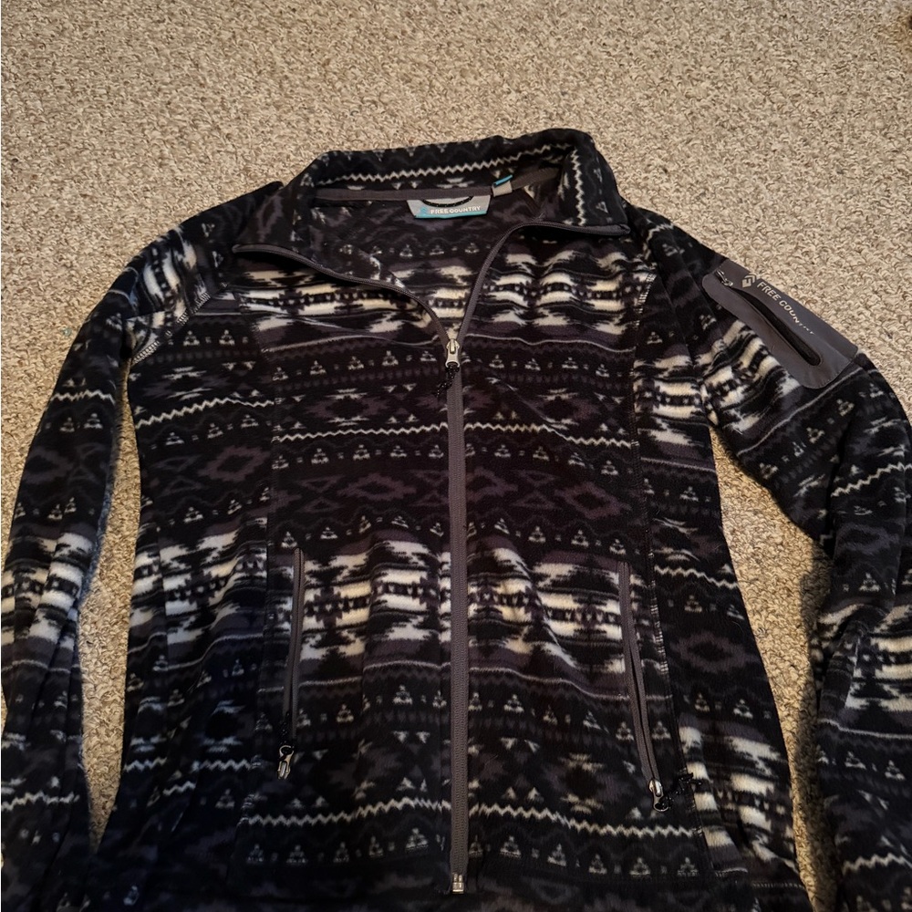 Free Country Black and White Patterned Jacket